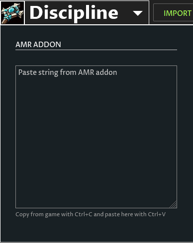 Website character import paste box